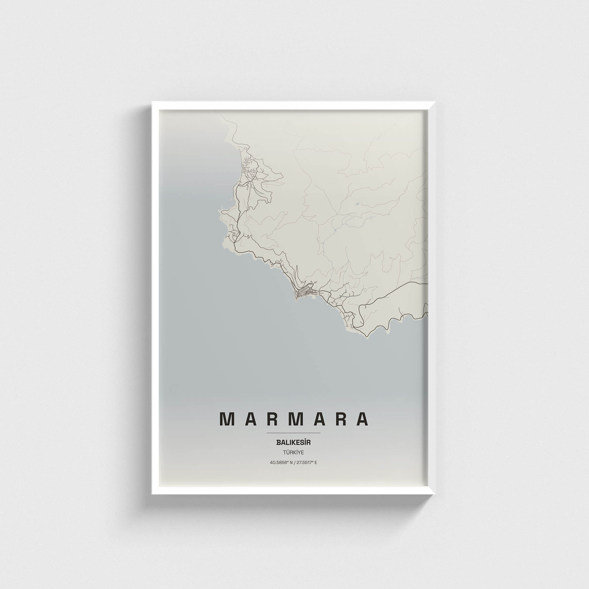 Balıkesir Marmara İlçe Haritası Posteri - Görsel 2