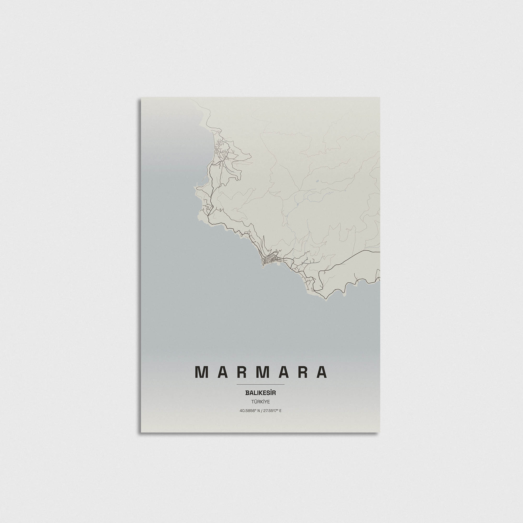 Balıkesir Marmara İlçe Haritası Posteri - Görsel 3