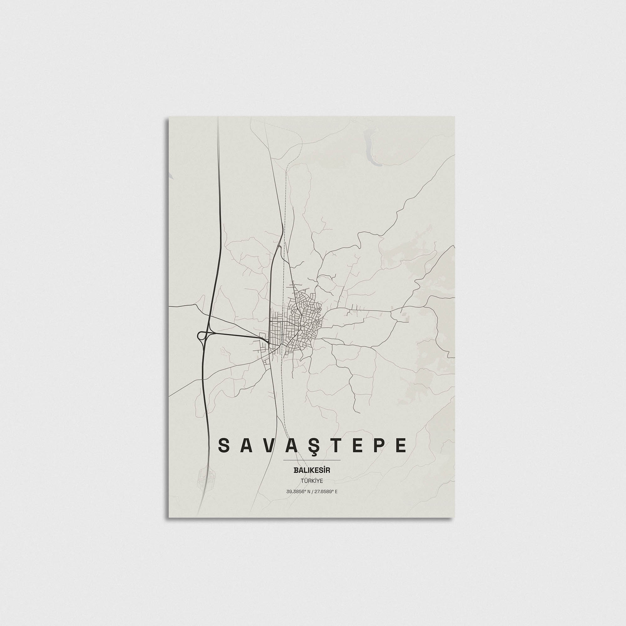 Balıkesir Savaştepe İlçe Haritası Posteri - Görsel 3