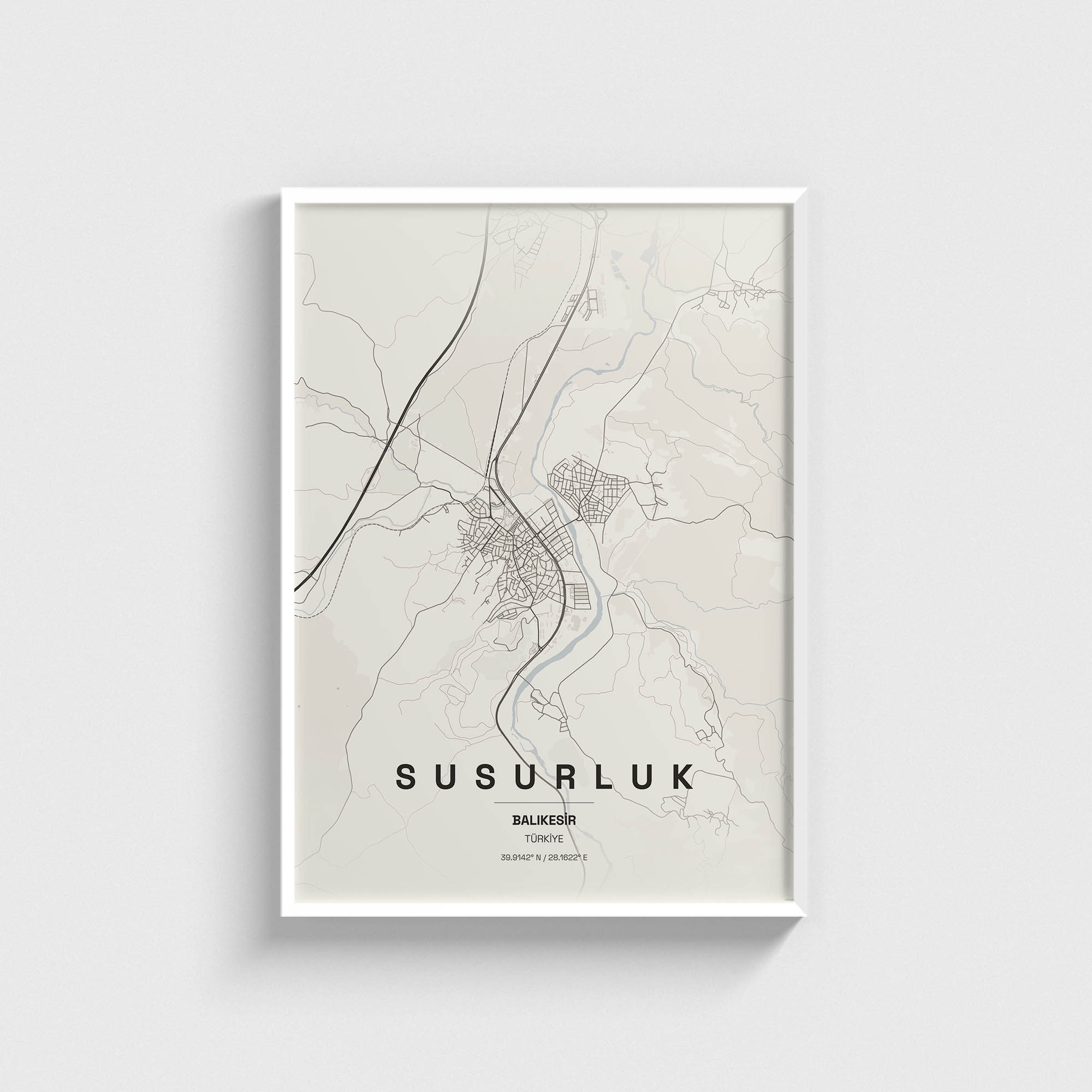 Balıkesir Susurluk İlçe Haritası Posteri - Görsel 2