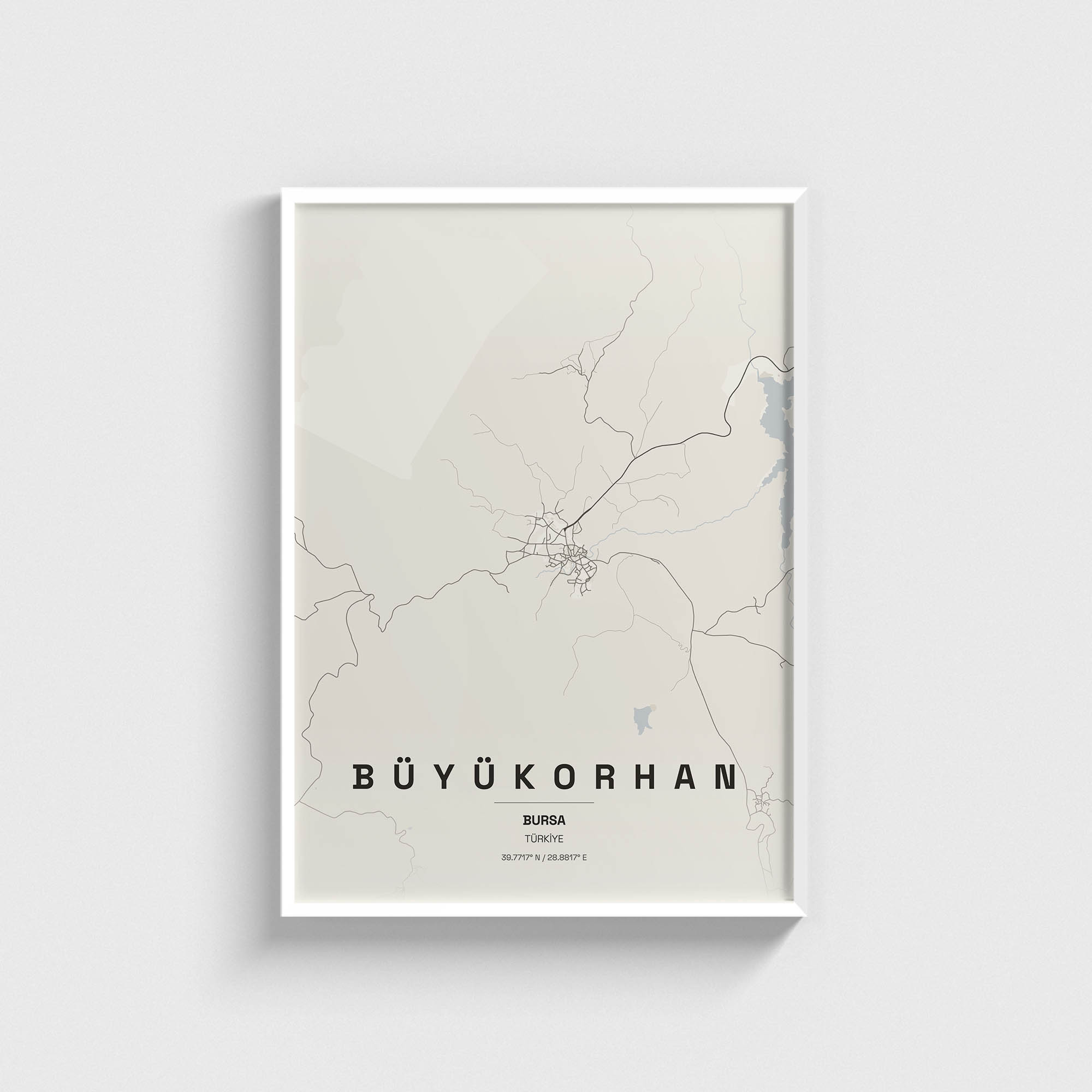Bursa Büyükorhan İlçe Haritası Posteri - Görsel 2