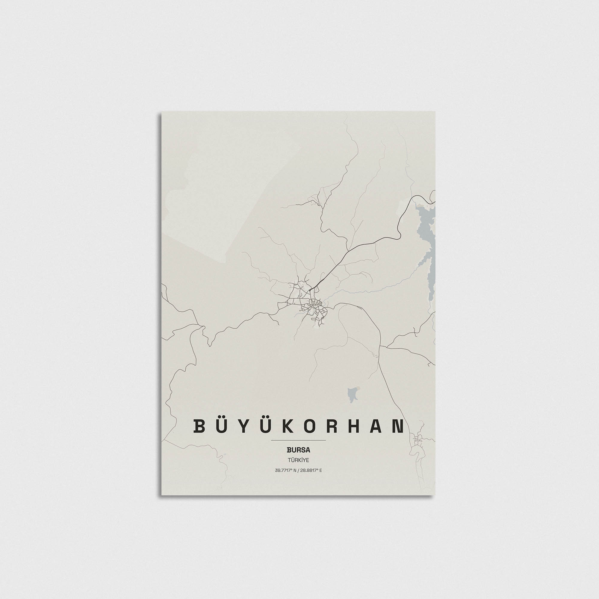 Bursa Büyükorhan İlçe Haritası Posteri - Görsel 3