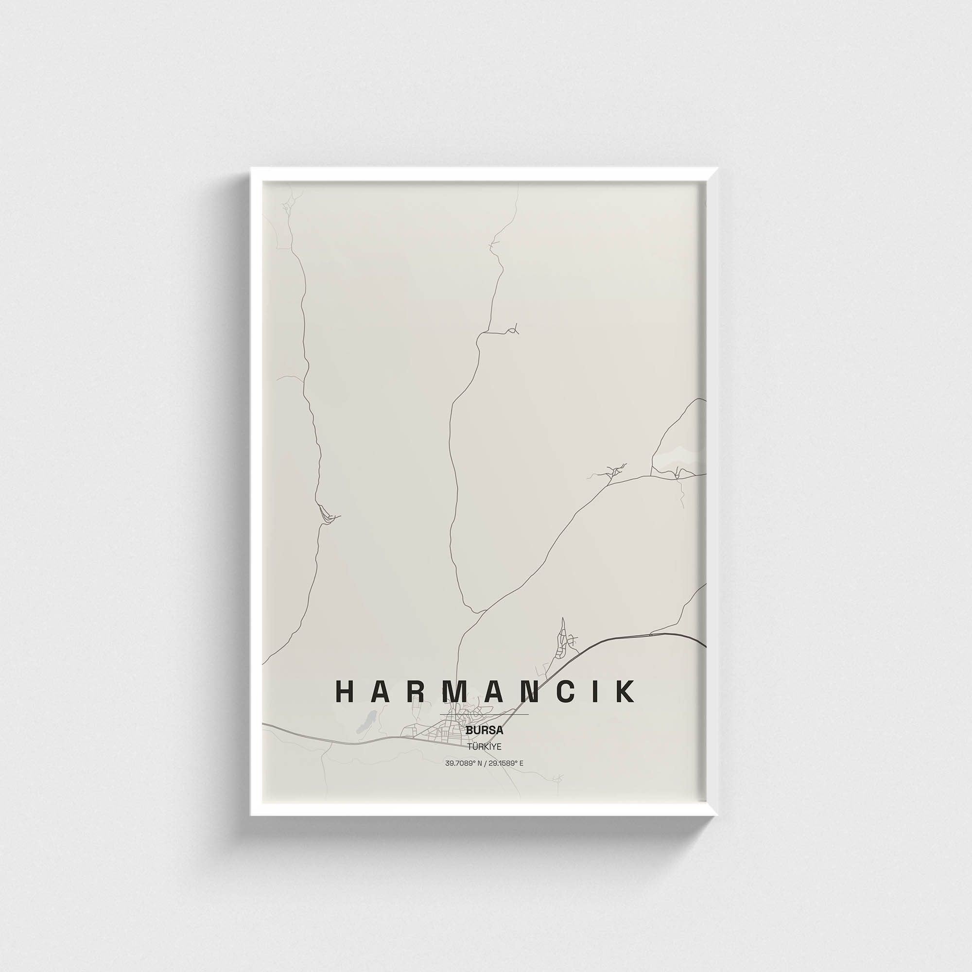 Bursa Harmancık İlçe Haritası Posteri - Görsel 2