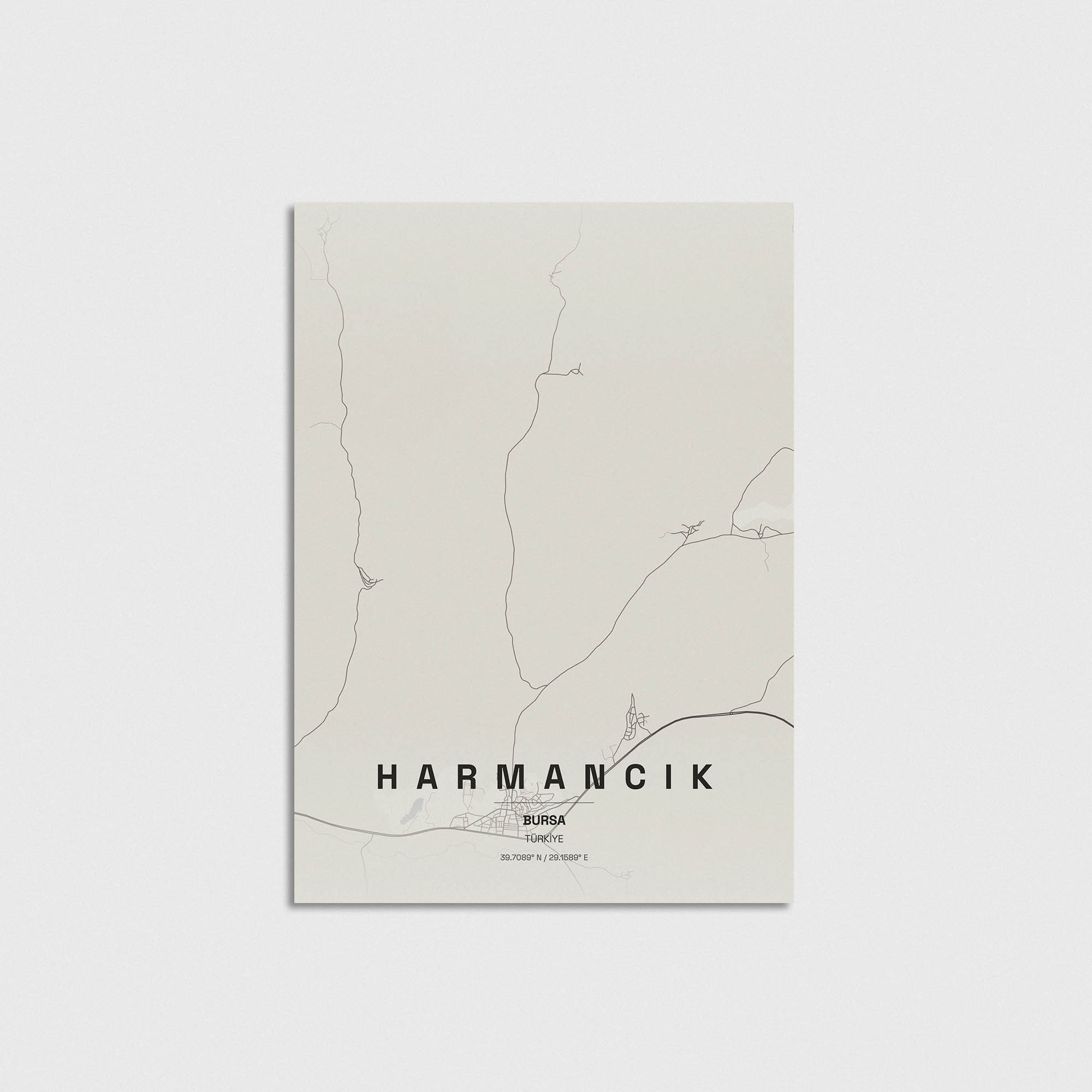Bursa Harmancık İlçe Haritası Posteri - Görsel 3
