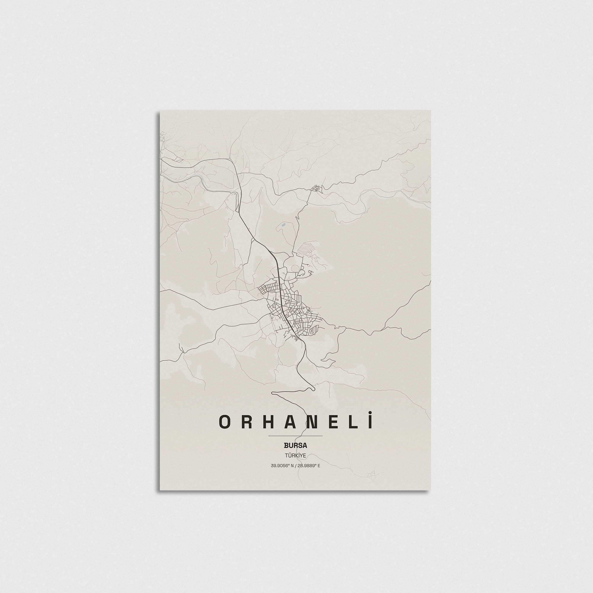Bursa Orhaneli İlçe Haritası Posteri - Görsel 3