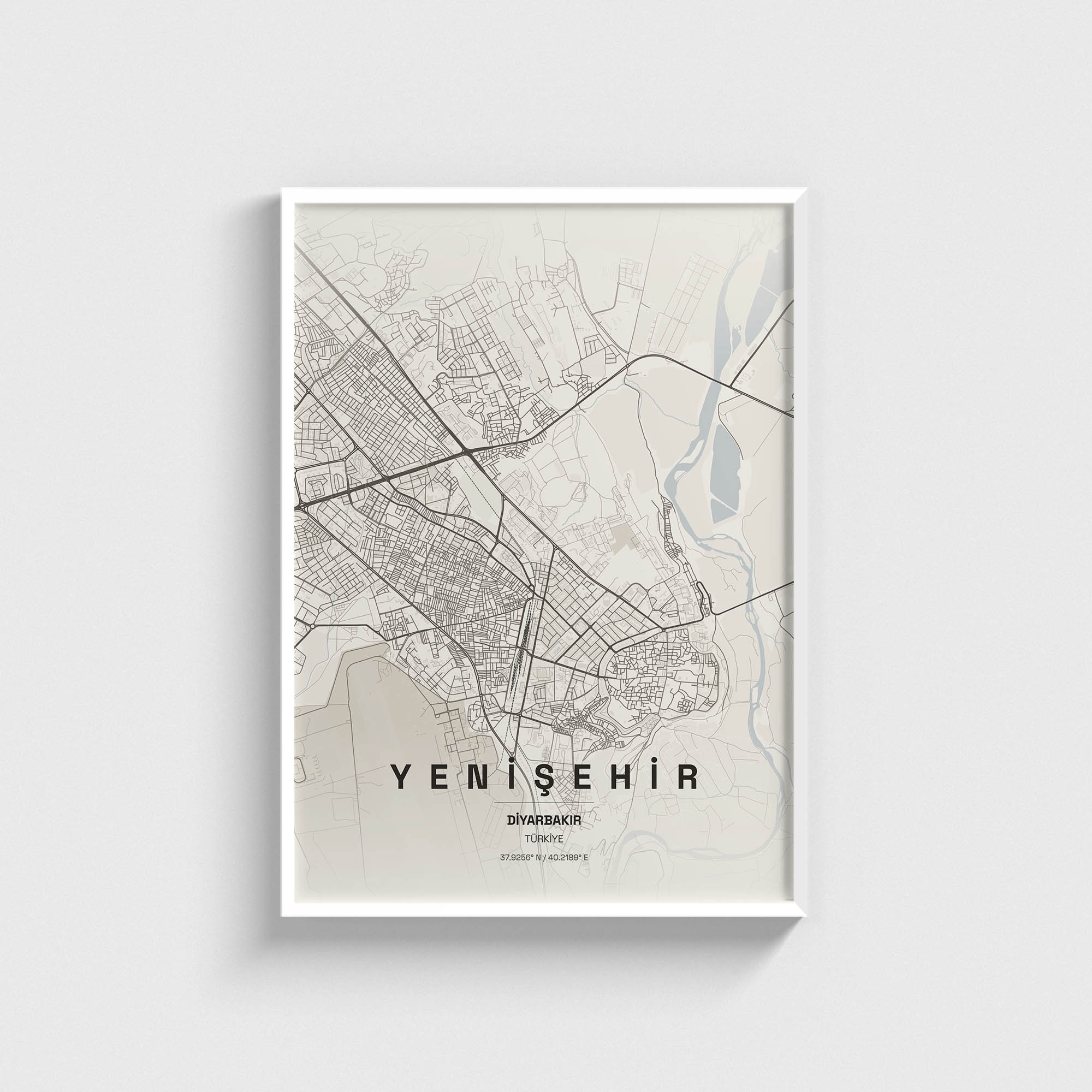 Diyarbakır Yenişehir İlçe Haritası Posteri - Görsel 2