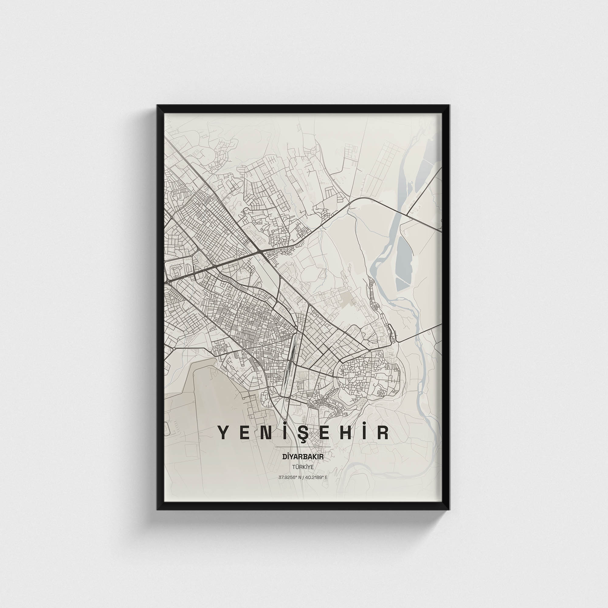 Diyarbakır Yenişehir İlçe Haritası Posteri