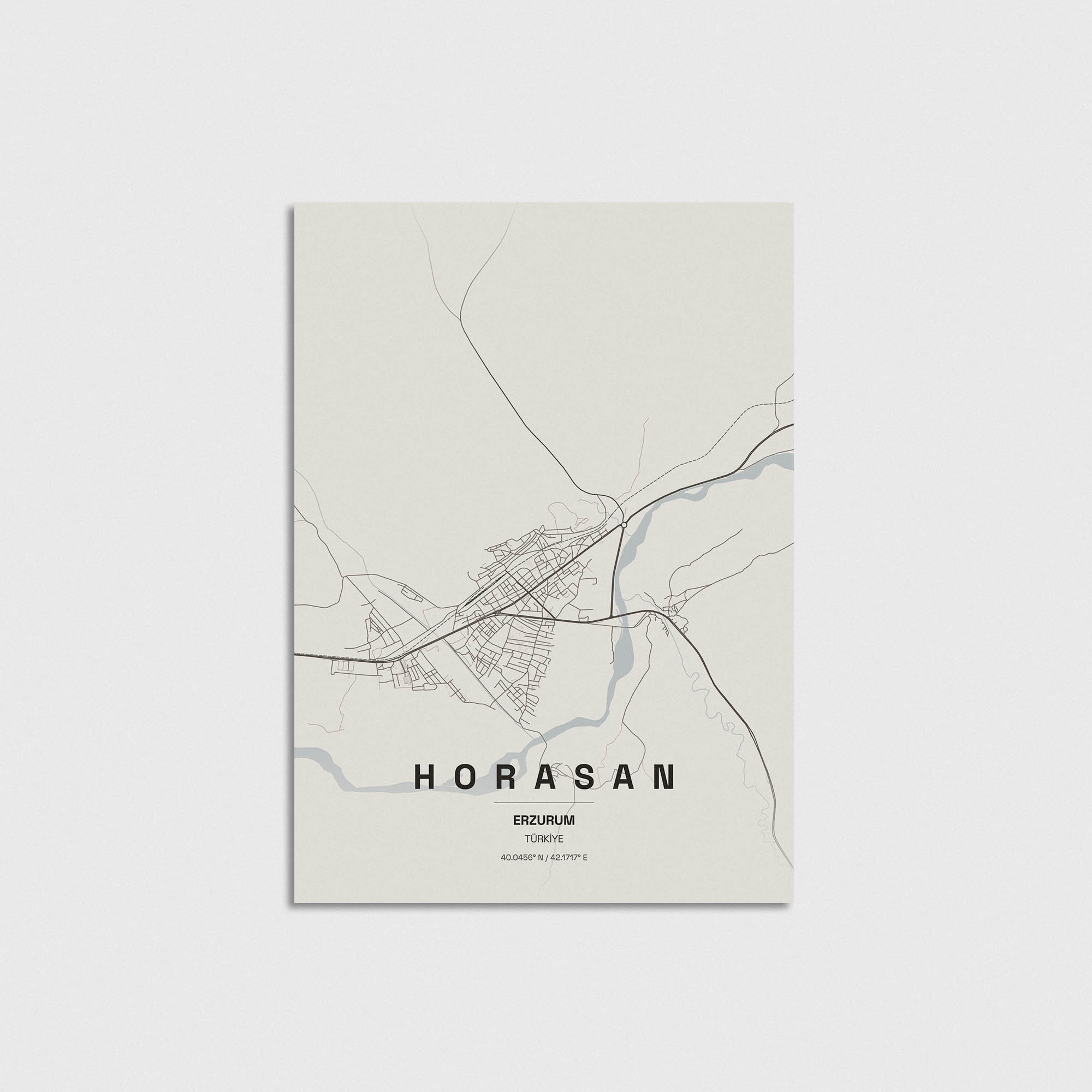 Erzurum Horasan İlçe Haritası Posteri - Görsel 3