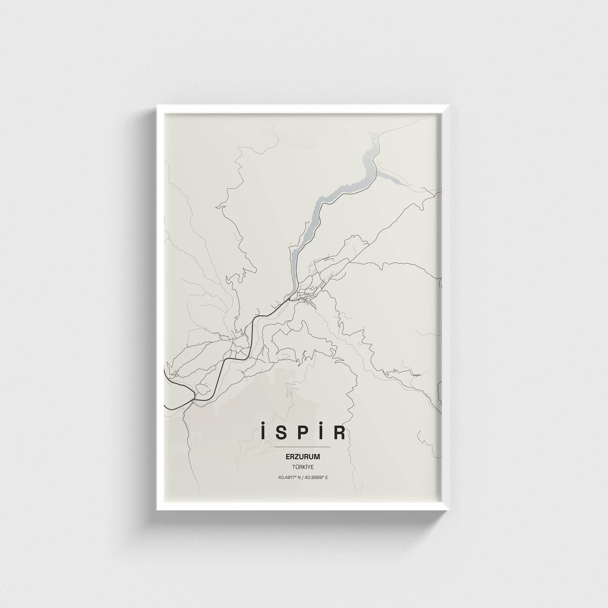 Erzurum İspir İlçe Haritası Posteri - Görsel 2