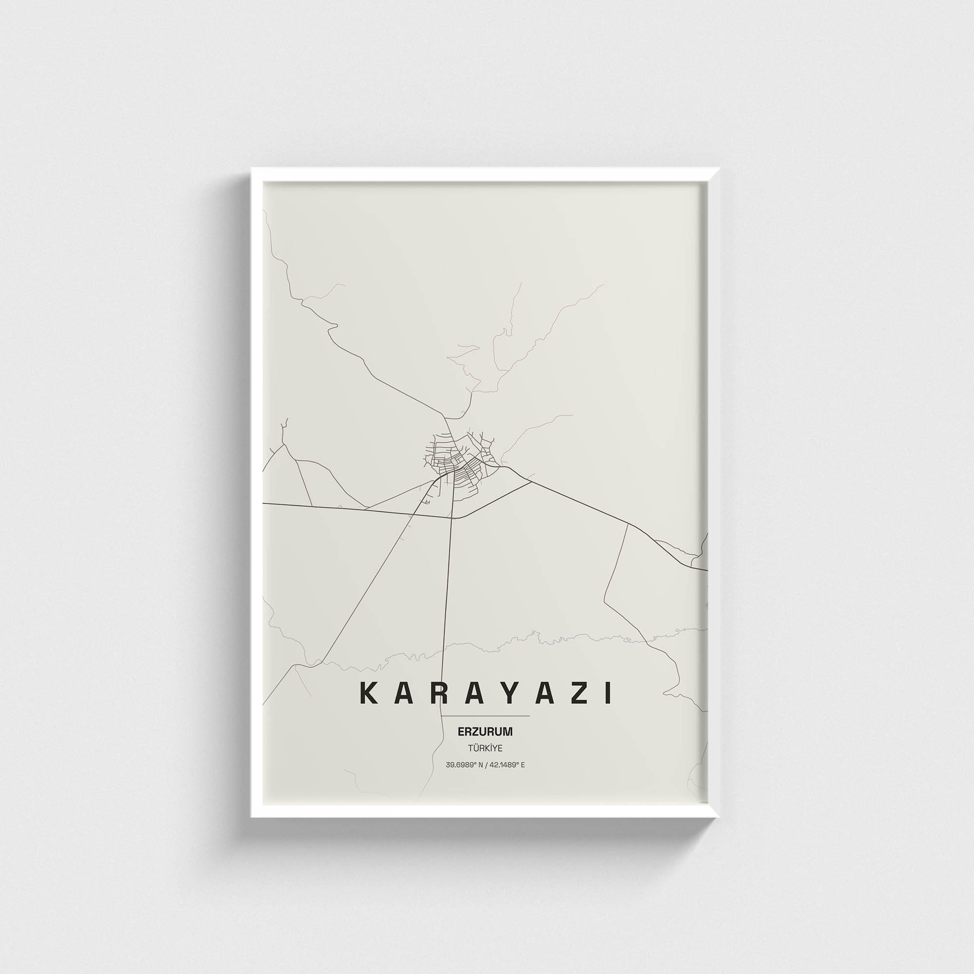 Erzurum Karayazı İlçe Haritası Posteri - Görsel 2