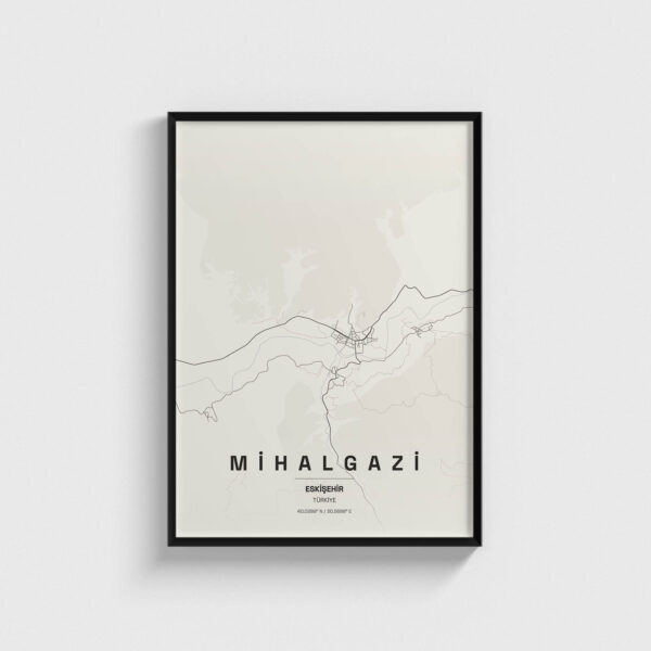 Eskişehir Mihalgazi İlçe Haritası Posteri