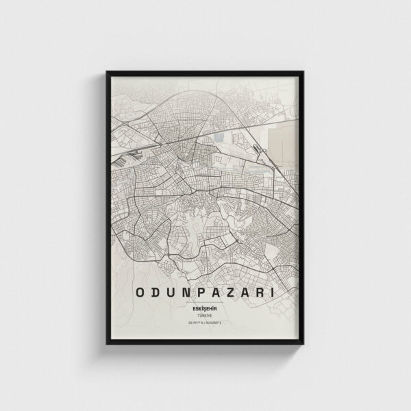 Eskişehir Odunpazarı İlçe Haritası Posteri
