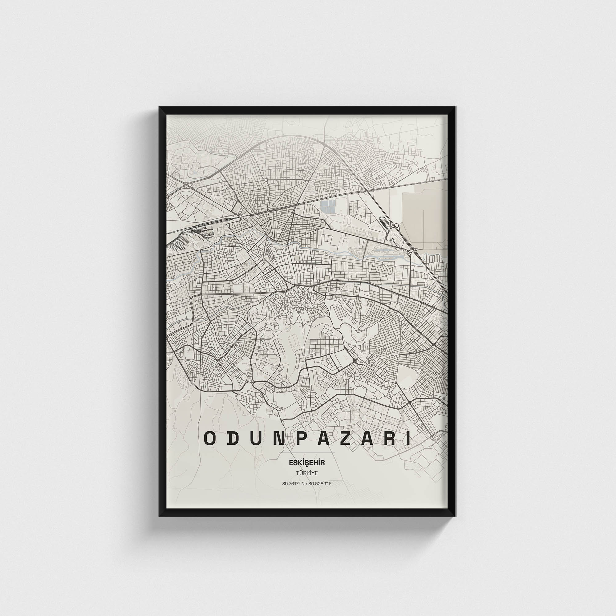 Eskişehir Odunpazarı İlçe Haritası Posteri