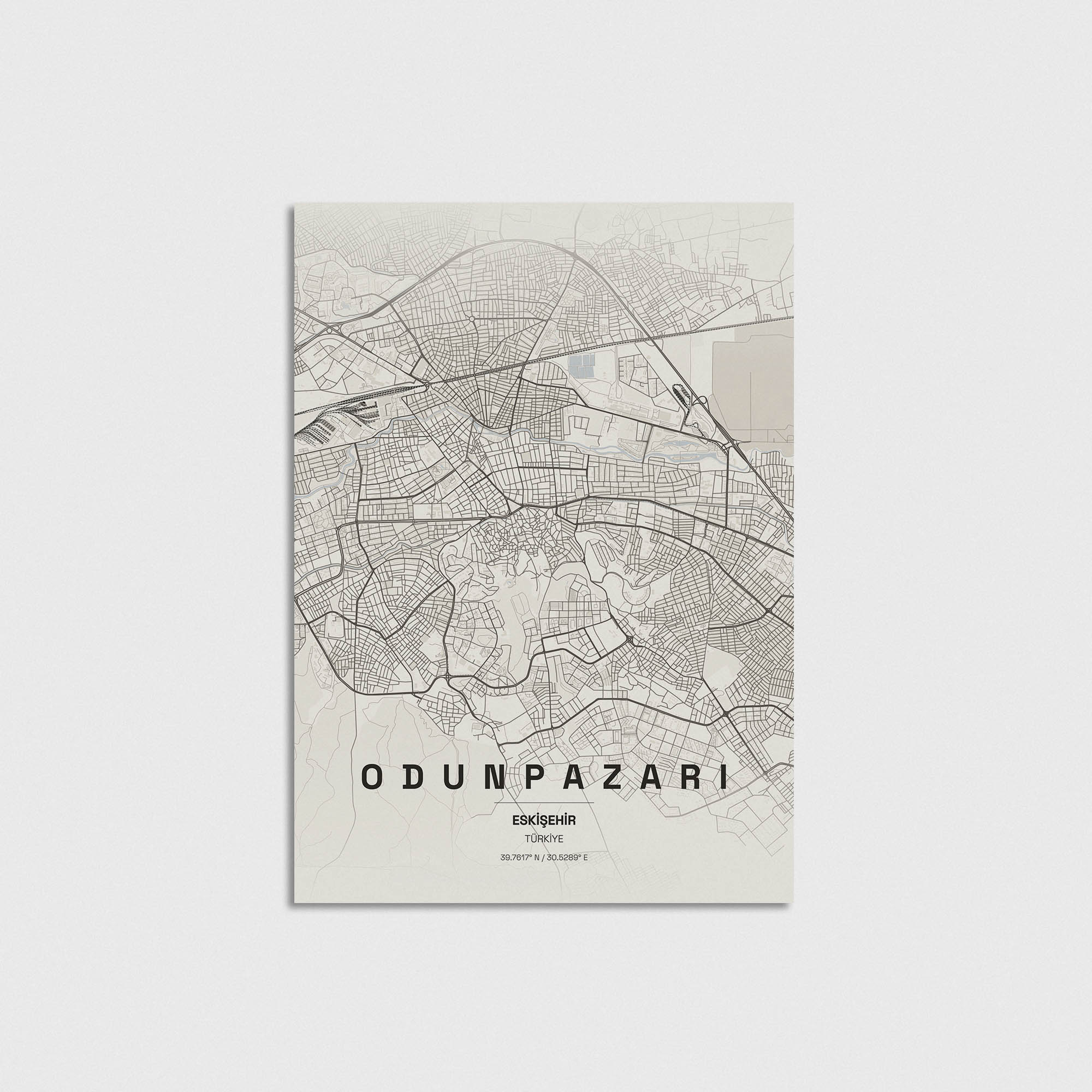 Eskişehir Odunpazarı İlçe Haritası Posteri - Görsel 3