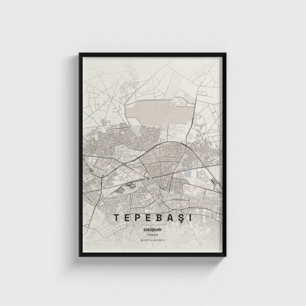 Eskişehir Tepebaşı İlçe Haritası Posteri