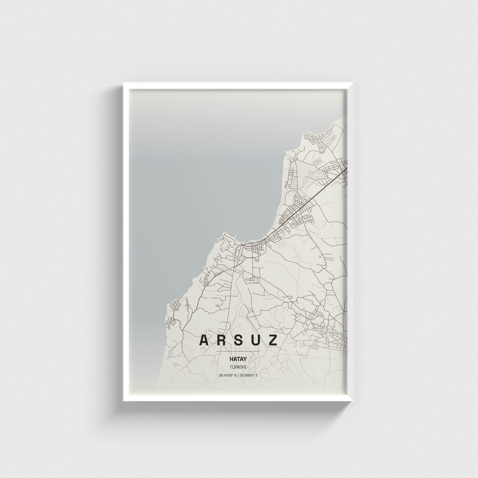 Hatay Arsuz İlçe Haritası Posteri - Görsel 2