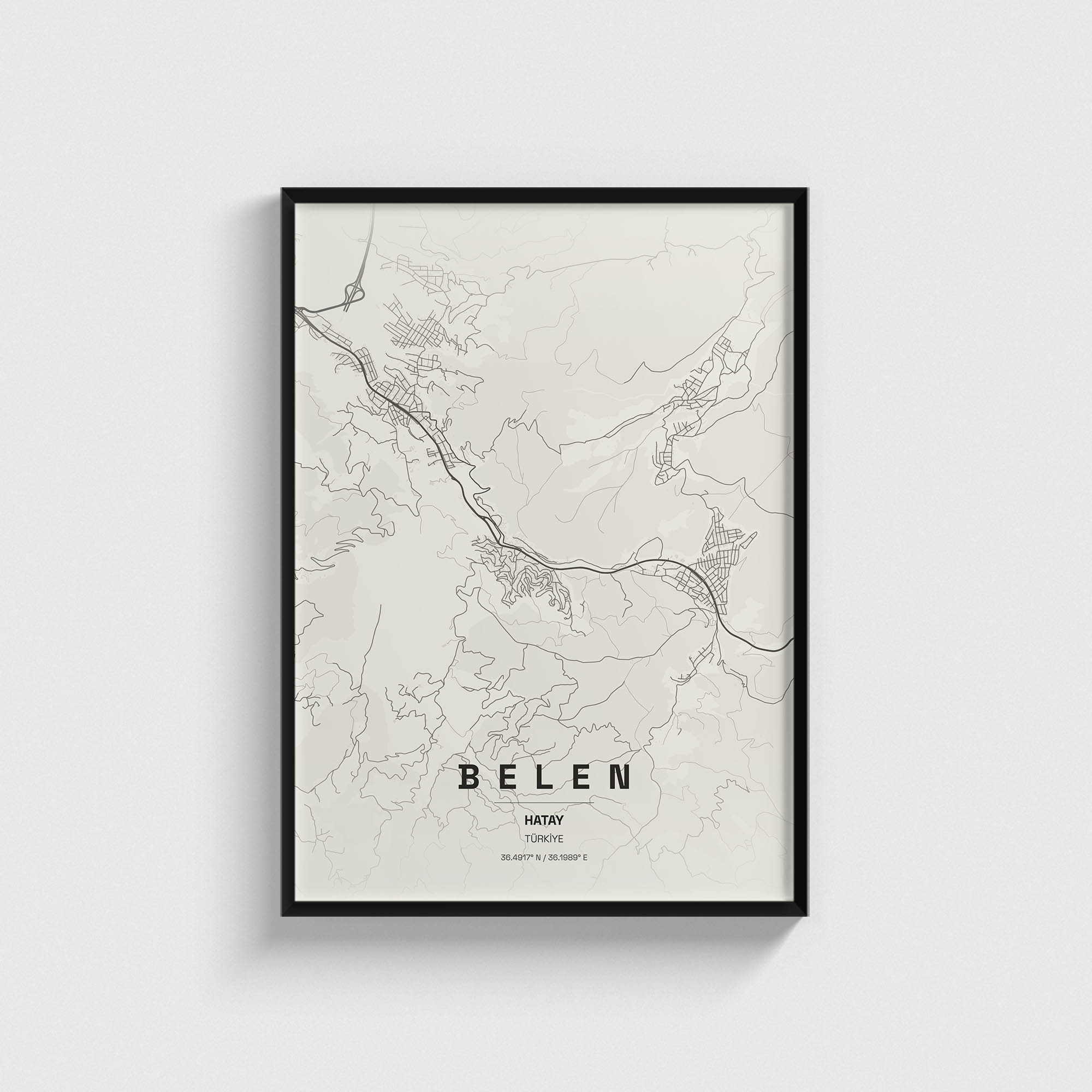 Hatay Belen İlçe Haritası Posteri