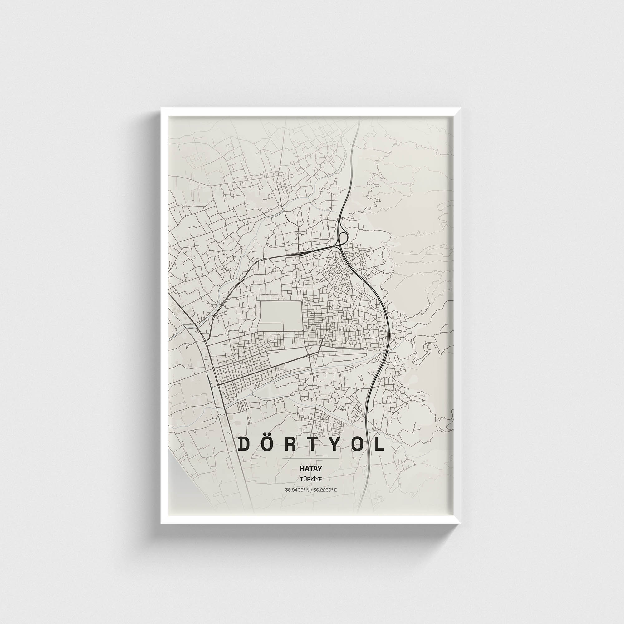 Hatay Dörtyol İlçe Haritası Posteri - Görsel 2