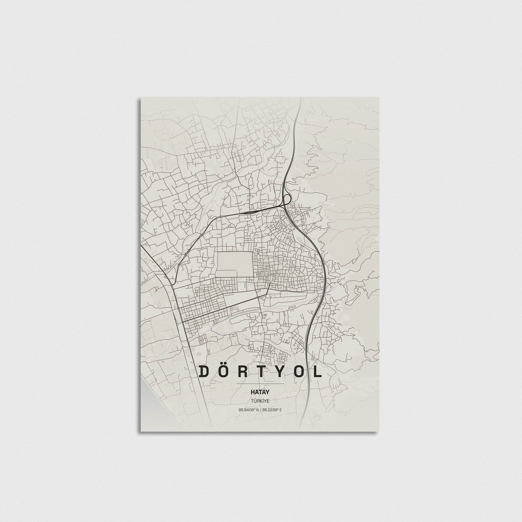Hatay Dörtyol İlçe Haritası Posteri - Görsel 3