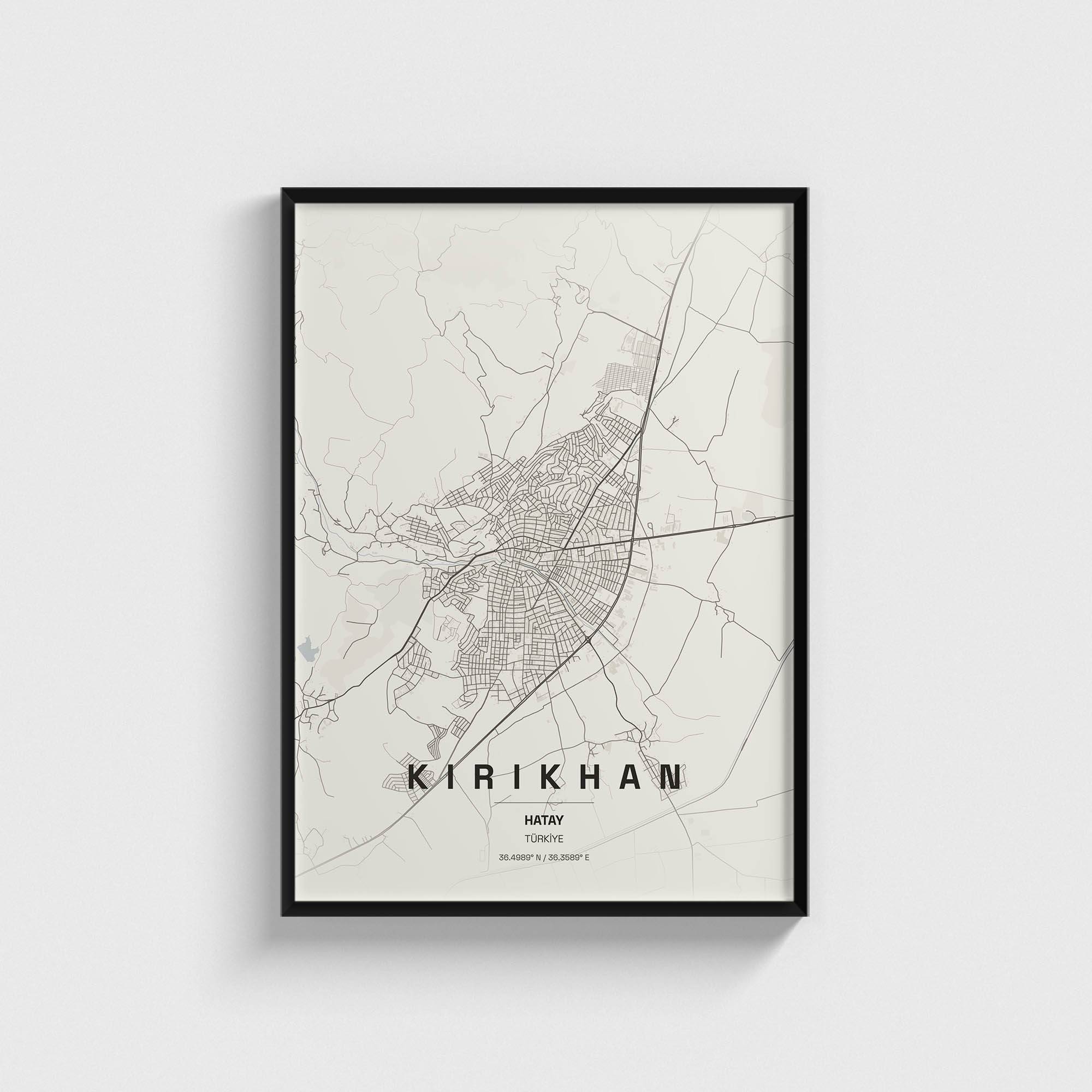 Hatay Kırıkhan İlçe Haritası Posteri
