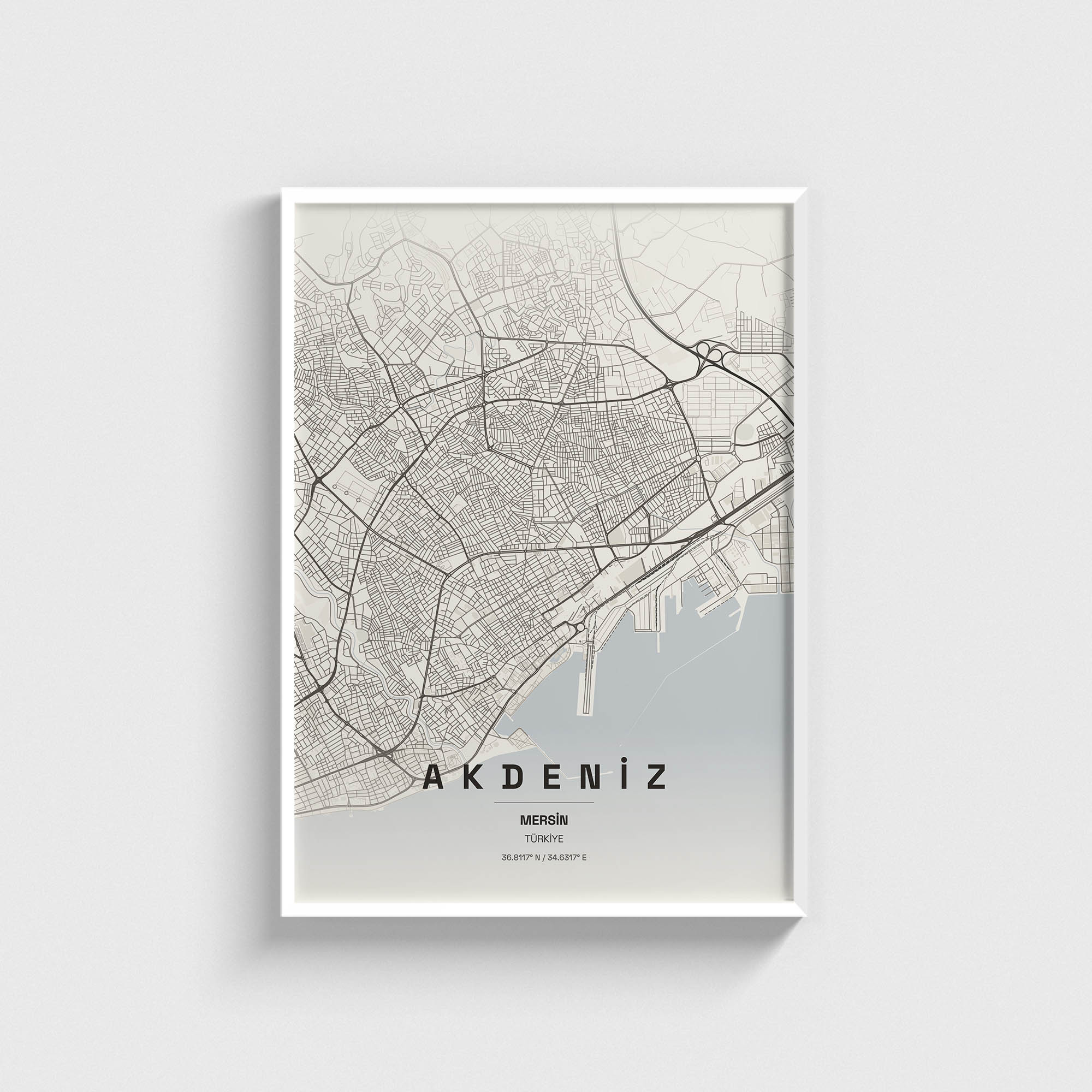 Mersin Akdeniz İlçe Haritası Posteri - Görsel 2