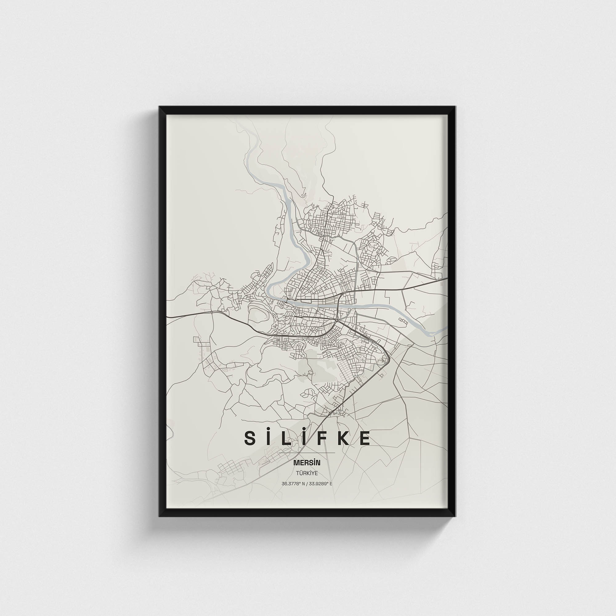 Mersin Silifke İlçe Haritası Posteri