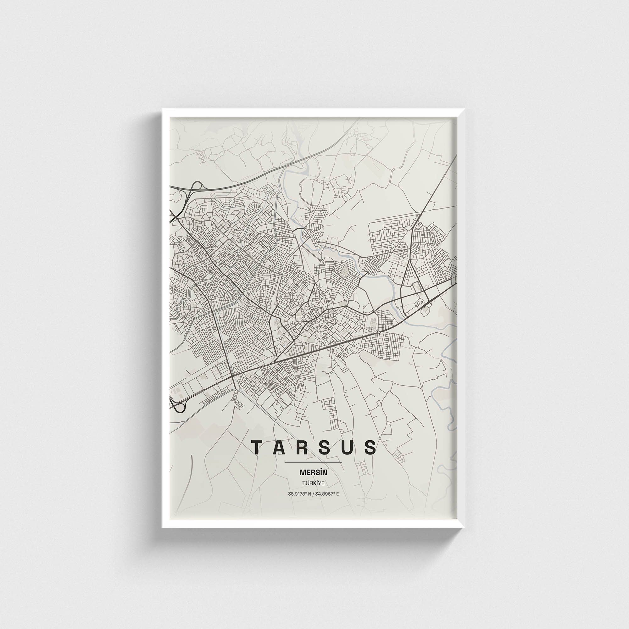 Mersin Tarsus İlçe Haritası Posteri - Görsel 2
