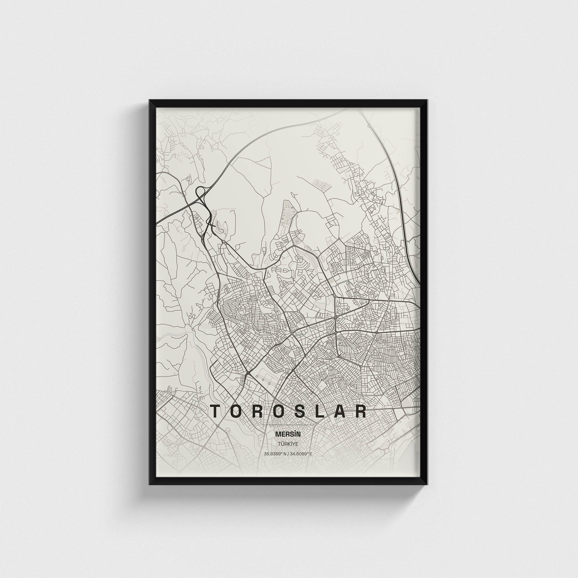 Mersin Toroslar İlçe Haritası Posteri