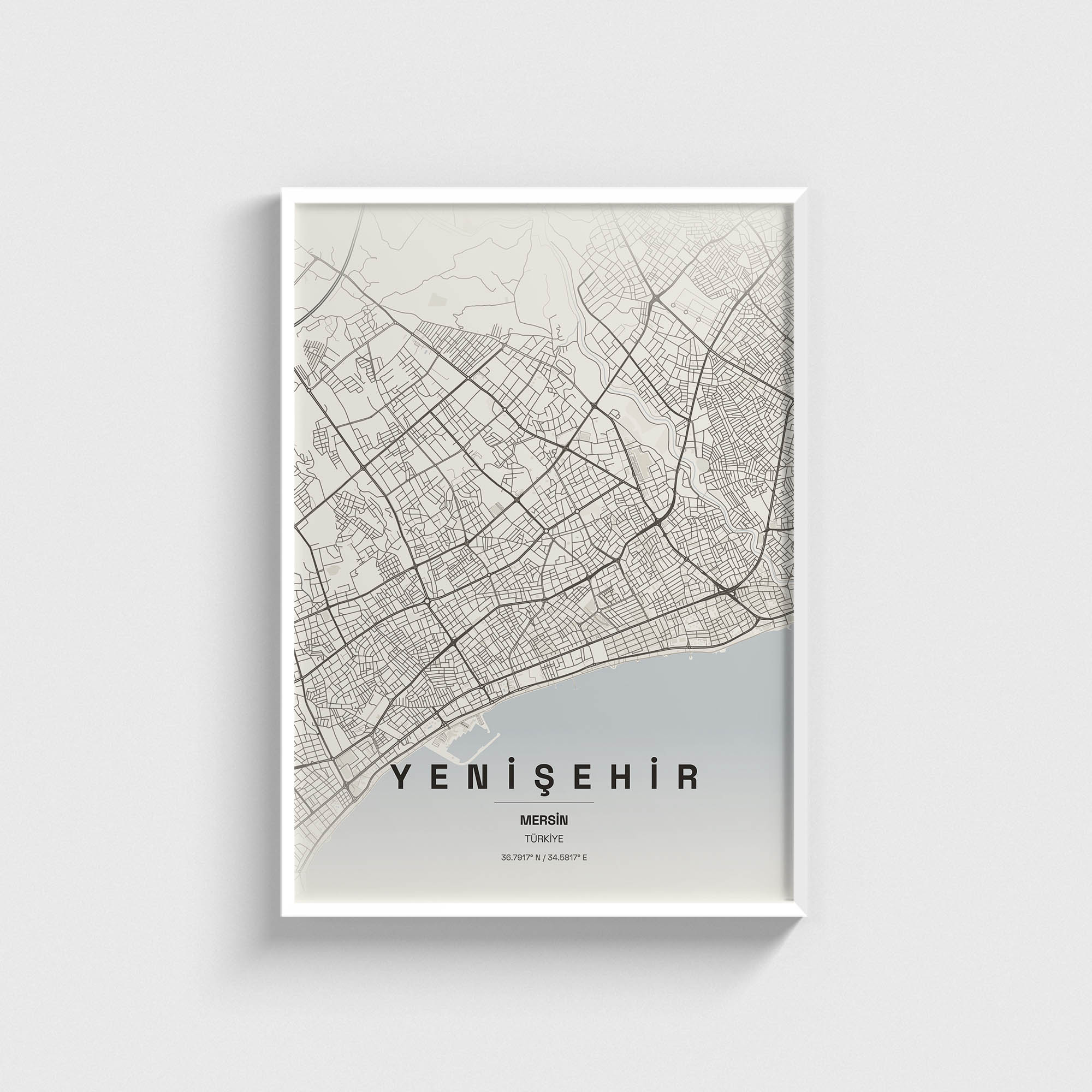 Mersin Yenişehir İlçe Haritası Posteri - Görsel 2