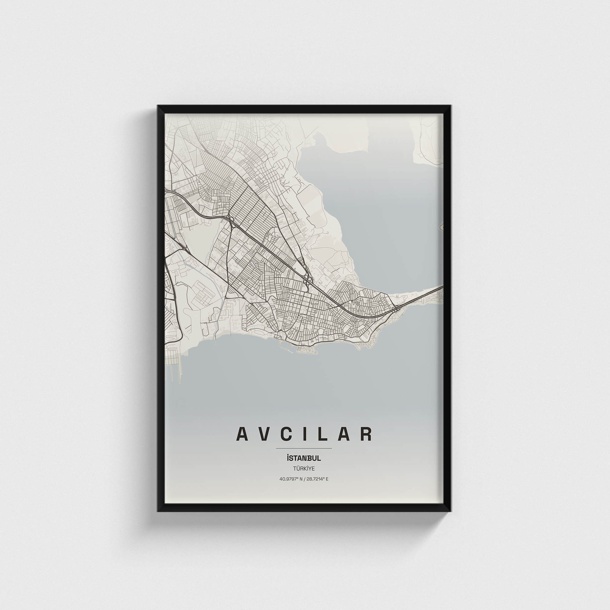 İstanbul Avcılar İlçe Haritası Posteri