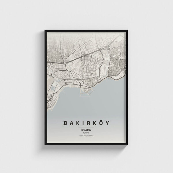 İstanbul Bakırköy İlçe Haritası Posteri
