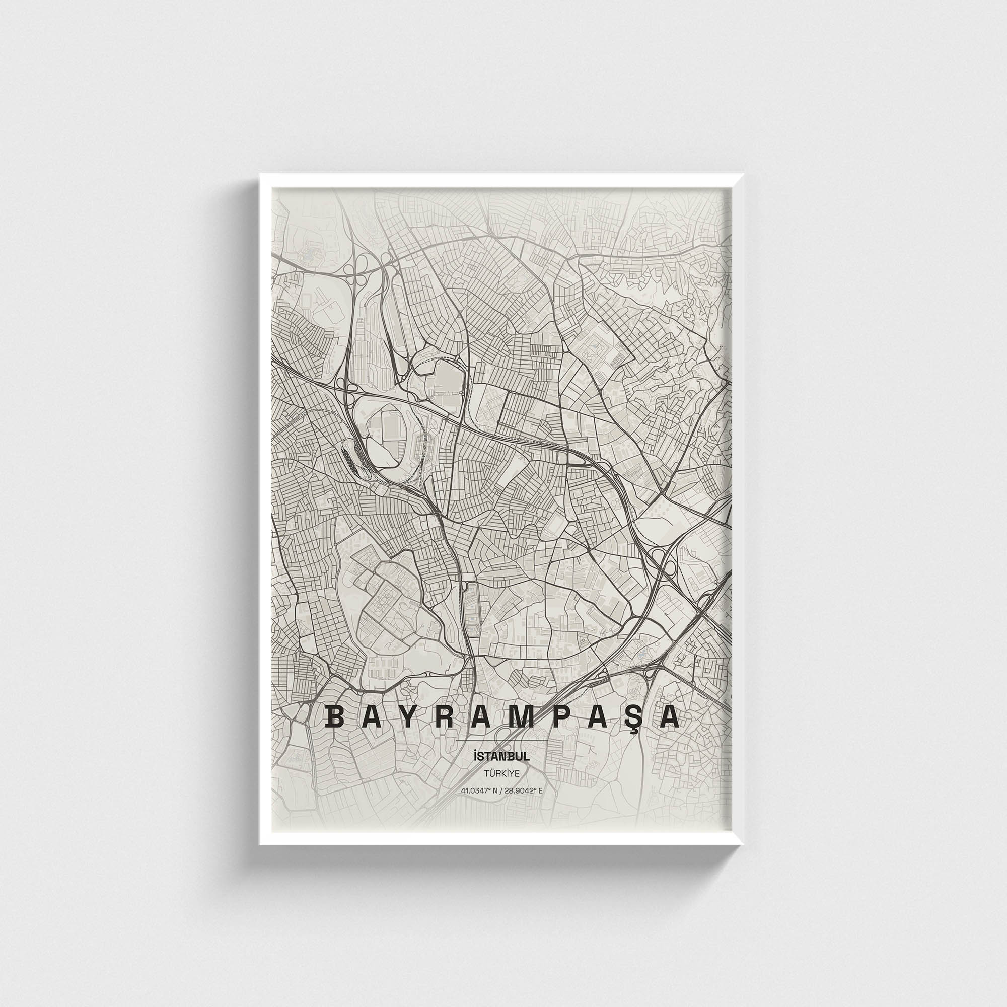 İstanbul Bayrampaşa İlçe Haritası Posteri - Görsel 2