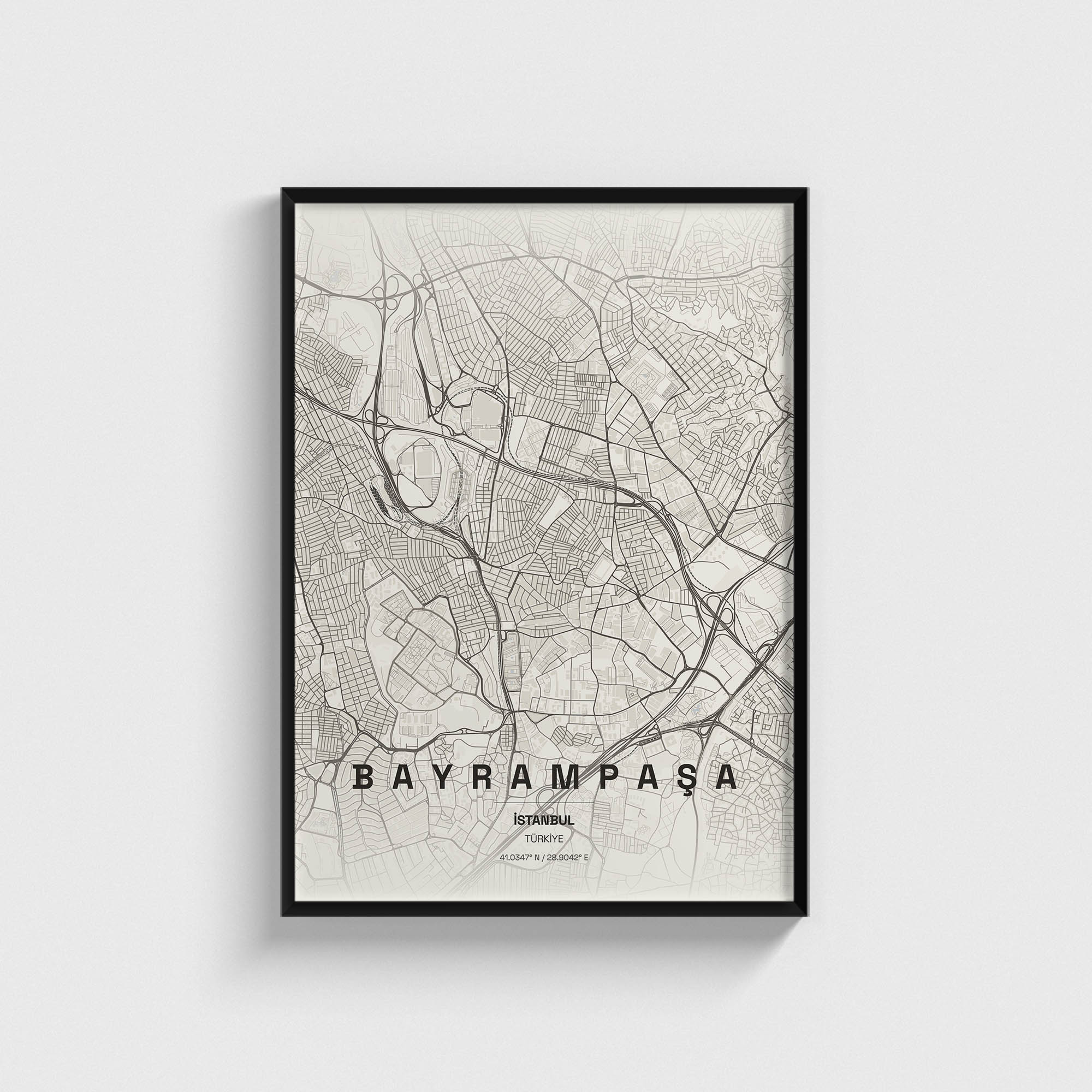 İstanbul Bayrampaşa İlçe Haritası Posteri