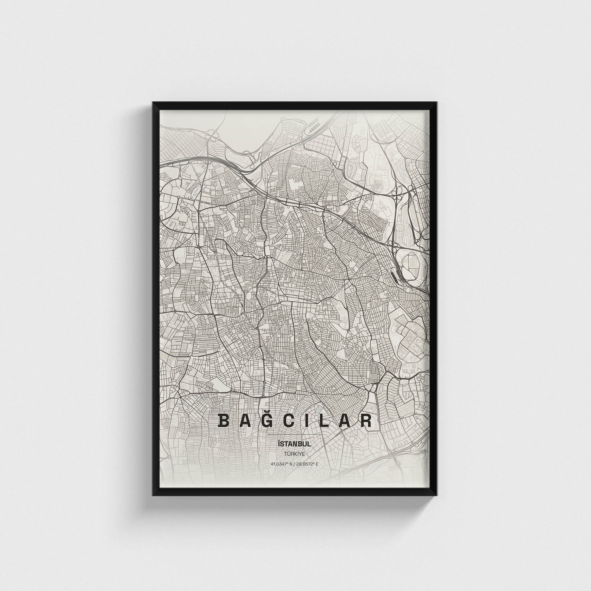 İstanbul Bağcılar İlçe Haritası Posteri