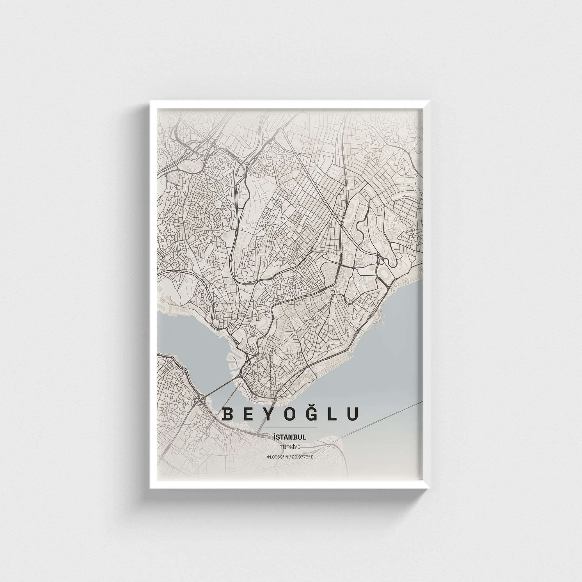 İstanbul Beyoğlu İlçe Haritası Posteri - Görsel 2