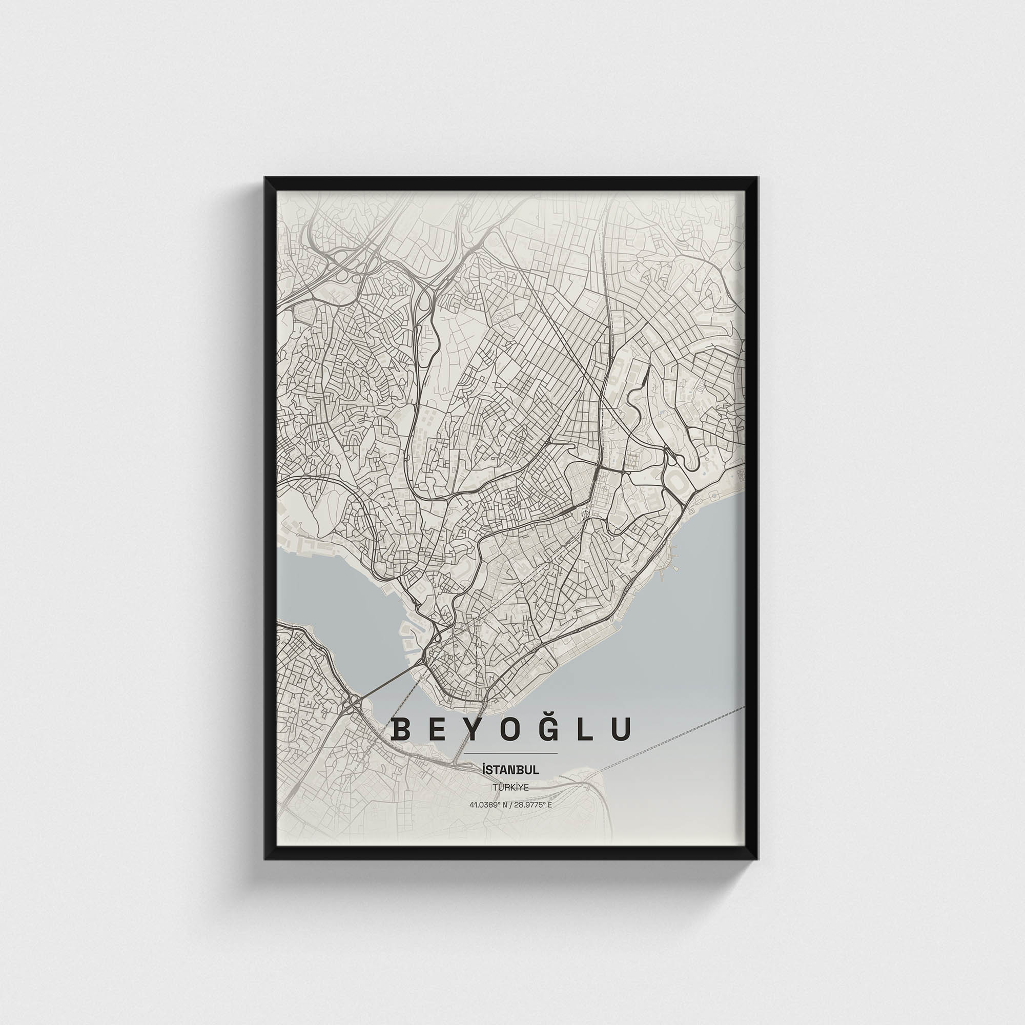 İstanbul Beyoğlu İlçe Haritası Posteri