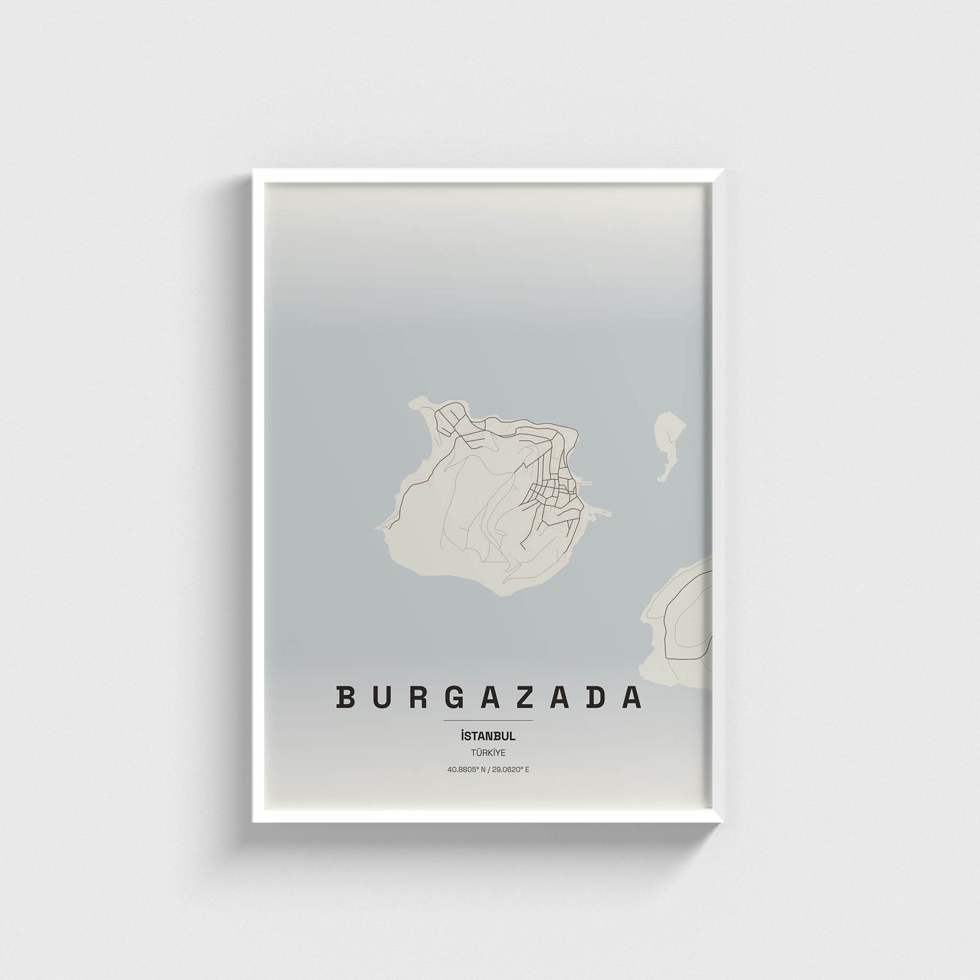 İstanbul Burgazada İlçe Haritası Posteri - Görsel 2