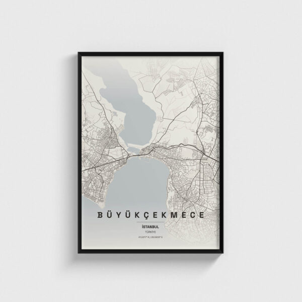 İstanbul Büyükçekmece İlçe Haritası Posteri