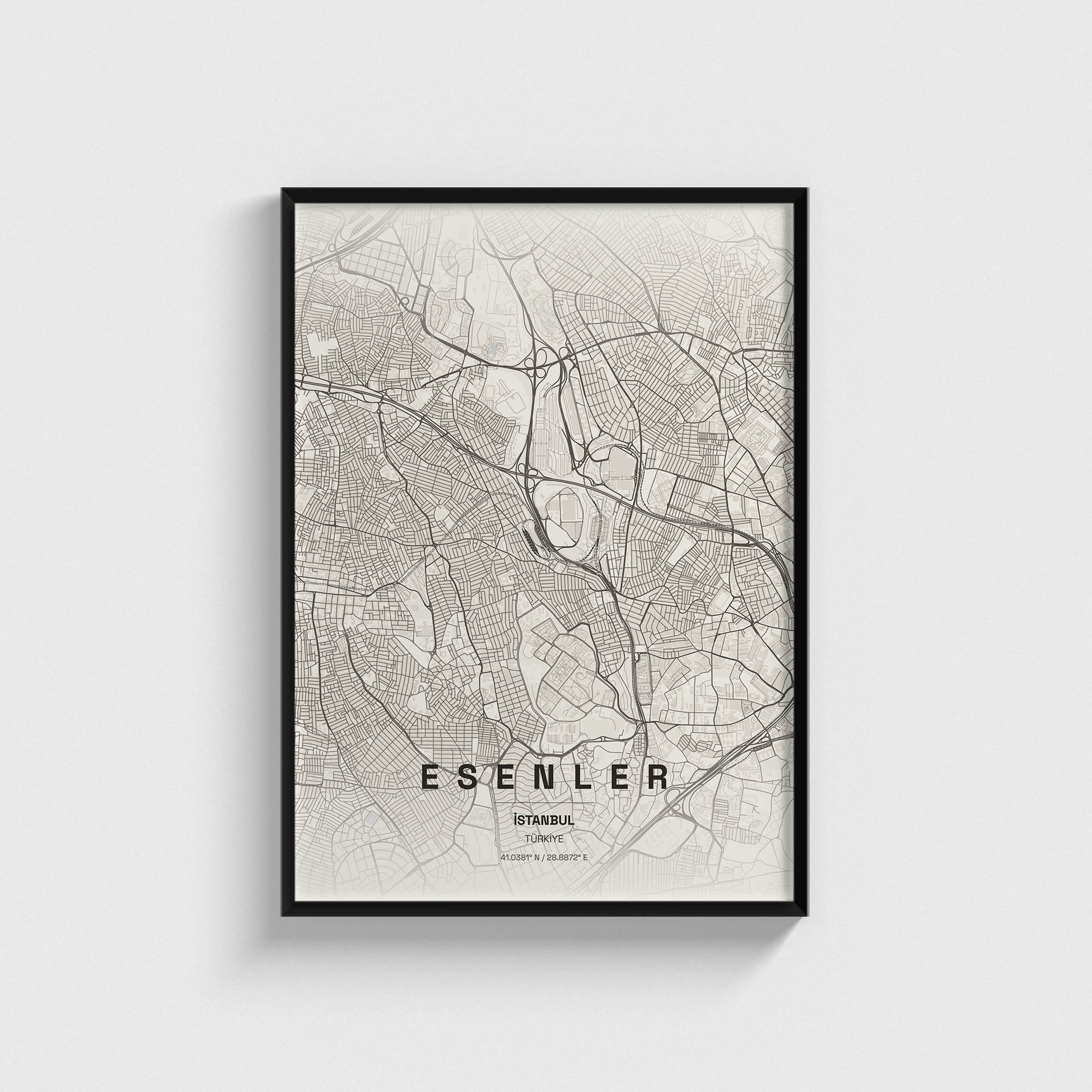 İstanbul Esenler İlçe Haritası Posteri