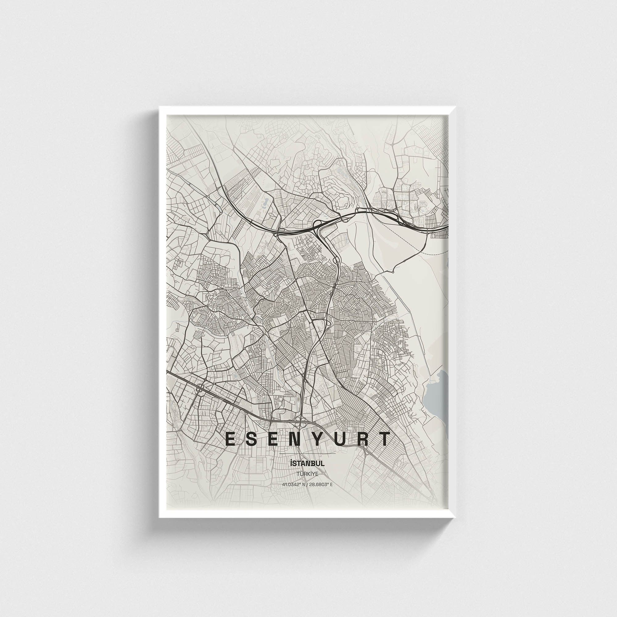 İstanbul Esenyurt İlçe Haritası Posteri - Görsel 2