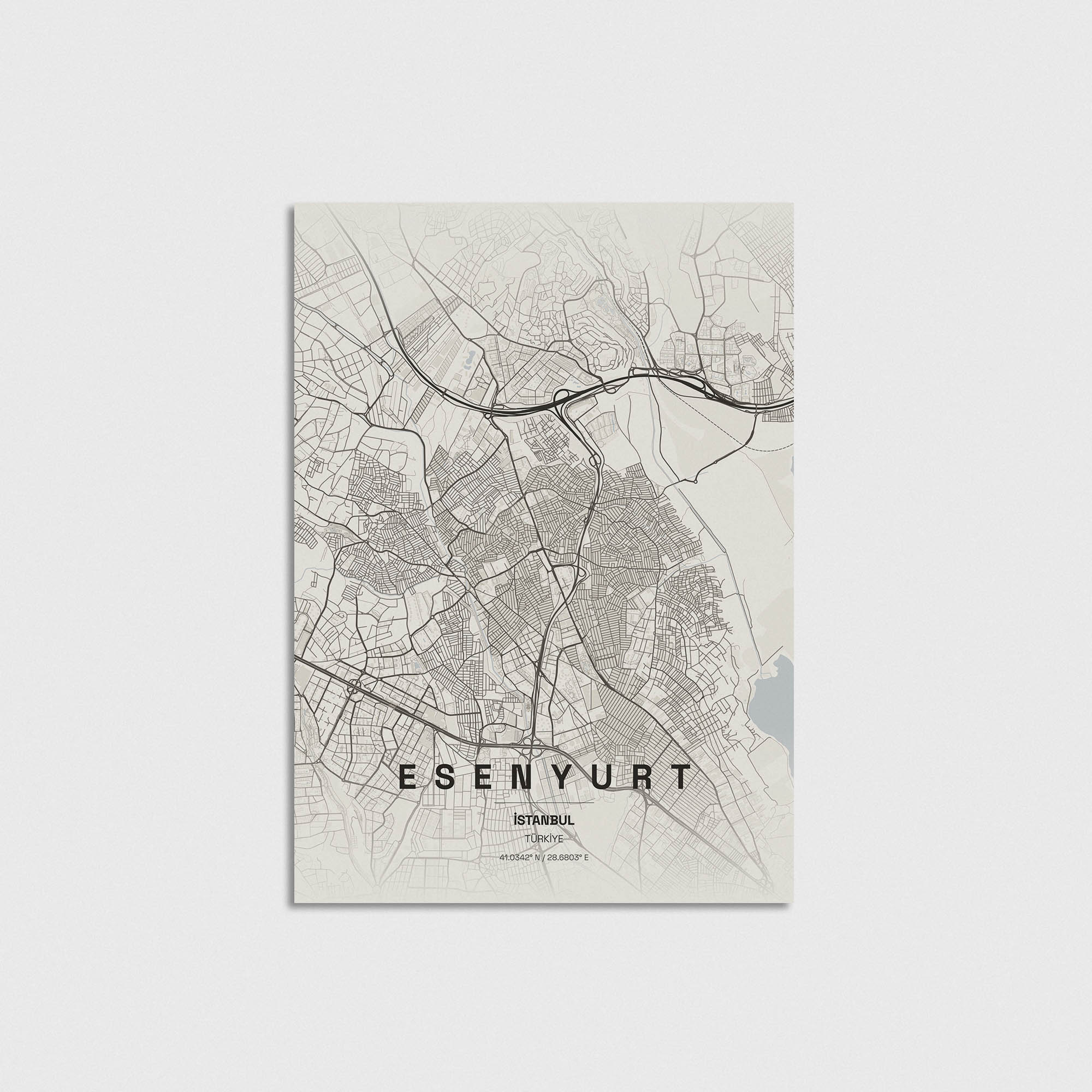 İstanbul Esenyurt İlçe Haritası Posteri - Görsel 3