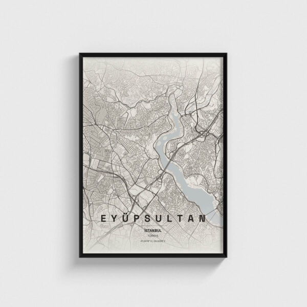 İstanbul Eyüpsultan İlçe Haritası Posteri