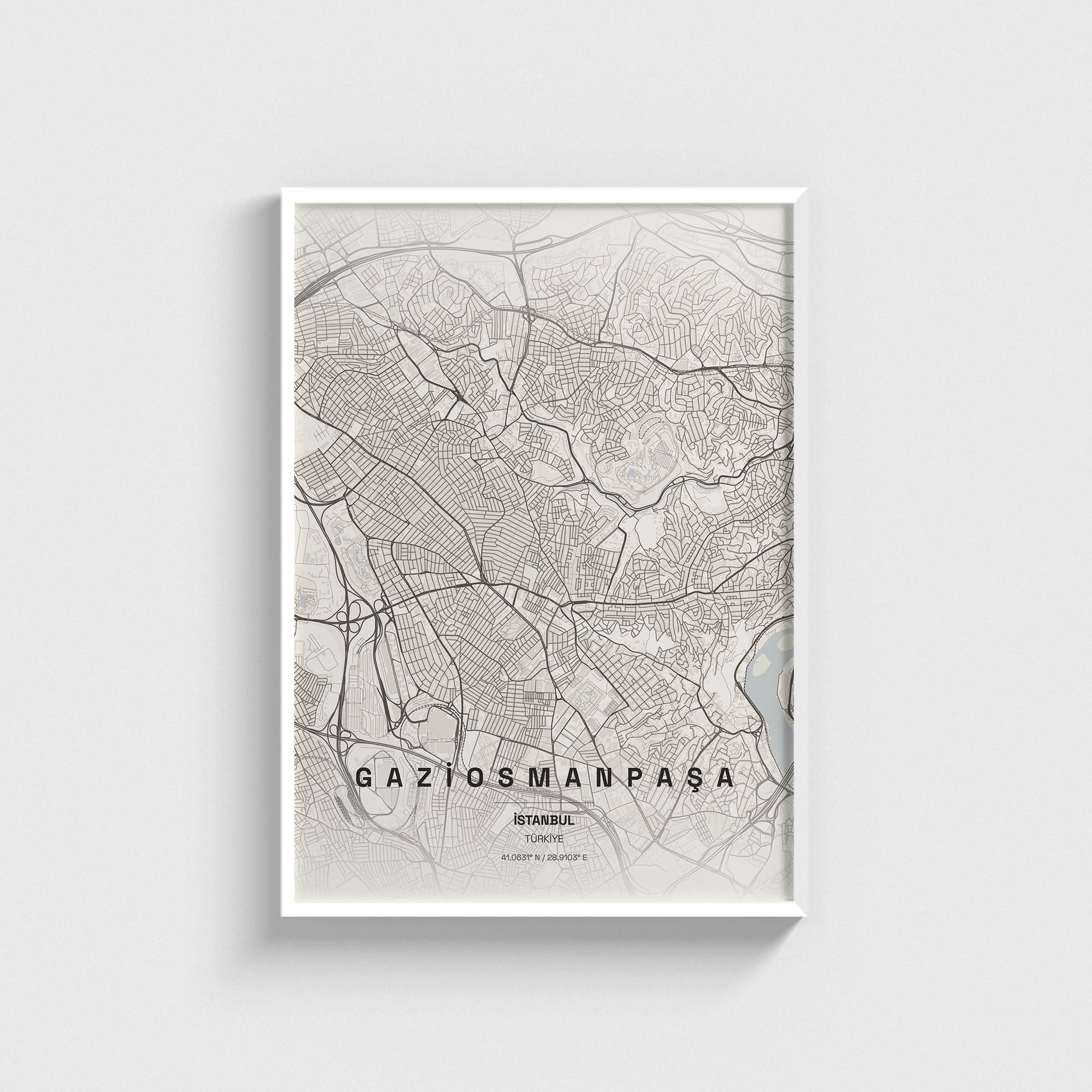 İstanbul Gaziosmanpaşa İlçe Haritası Posteri - Görsel 2