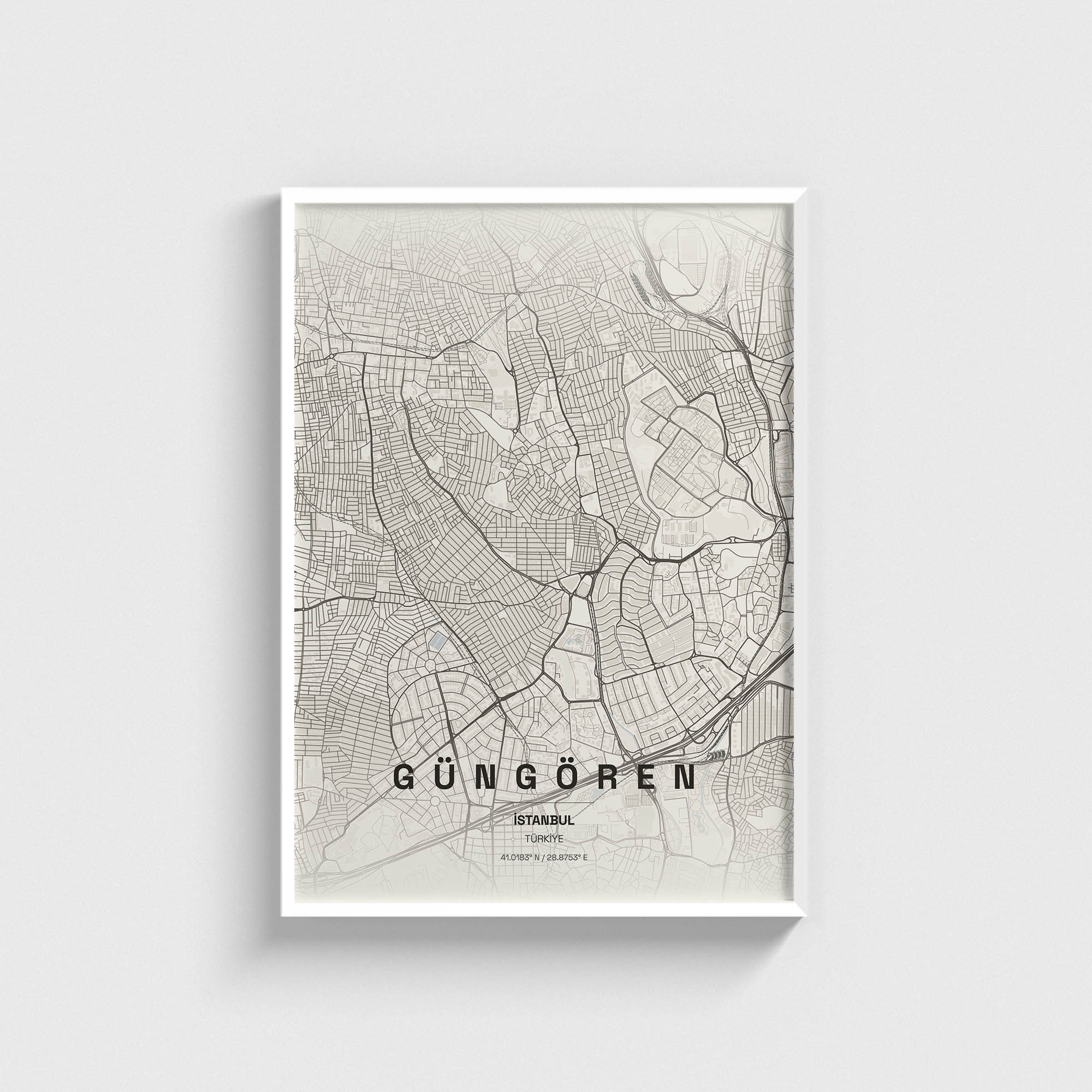 İstanbul Güngören İlçe Haritası Posteri - Görsel 2