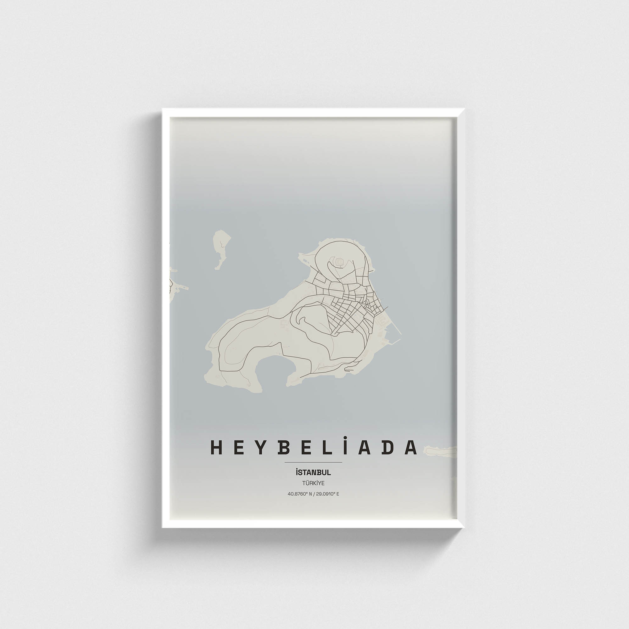 İstanbul Heybeliada İlçe Haritası Posteri - Görsel 2