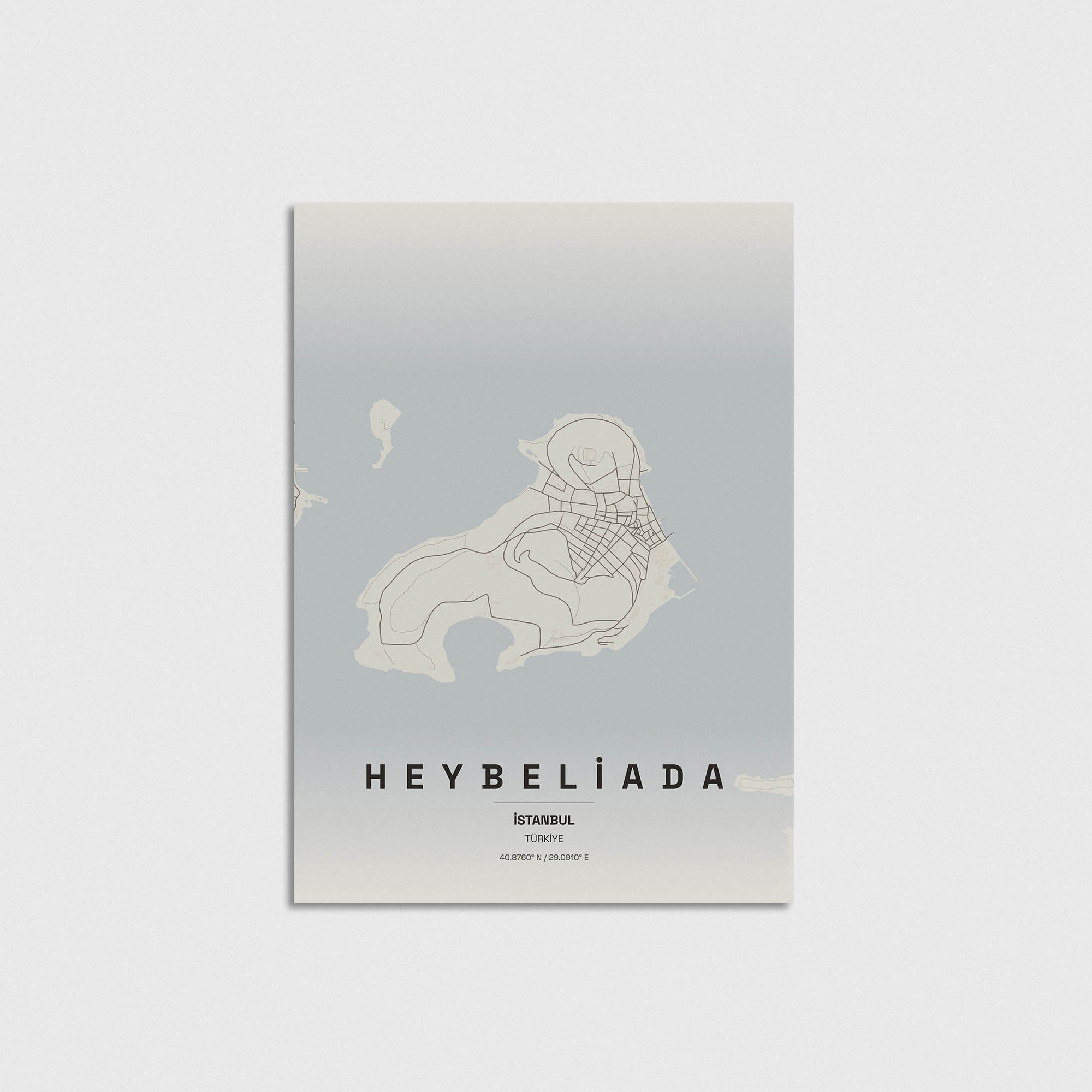 İstanbul Heybeliada İlçe Haritası Posteri - Görsel 3