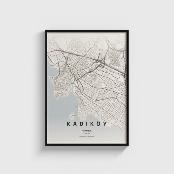İstanbul Kadıköy İlçe Haritası Posteri
