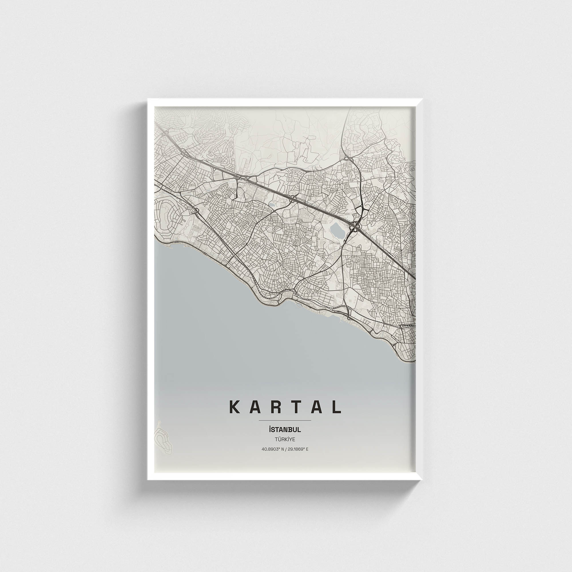 İstanbul Kartal İlçe Haritası Posteri - Görsel 2
