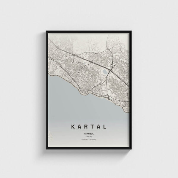 İstanbul Kartal İlçe Haritası Posteri