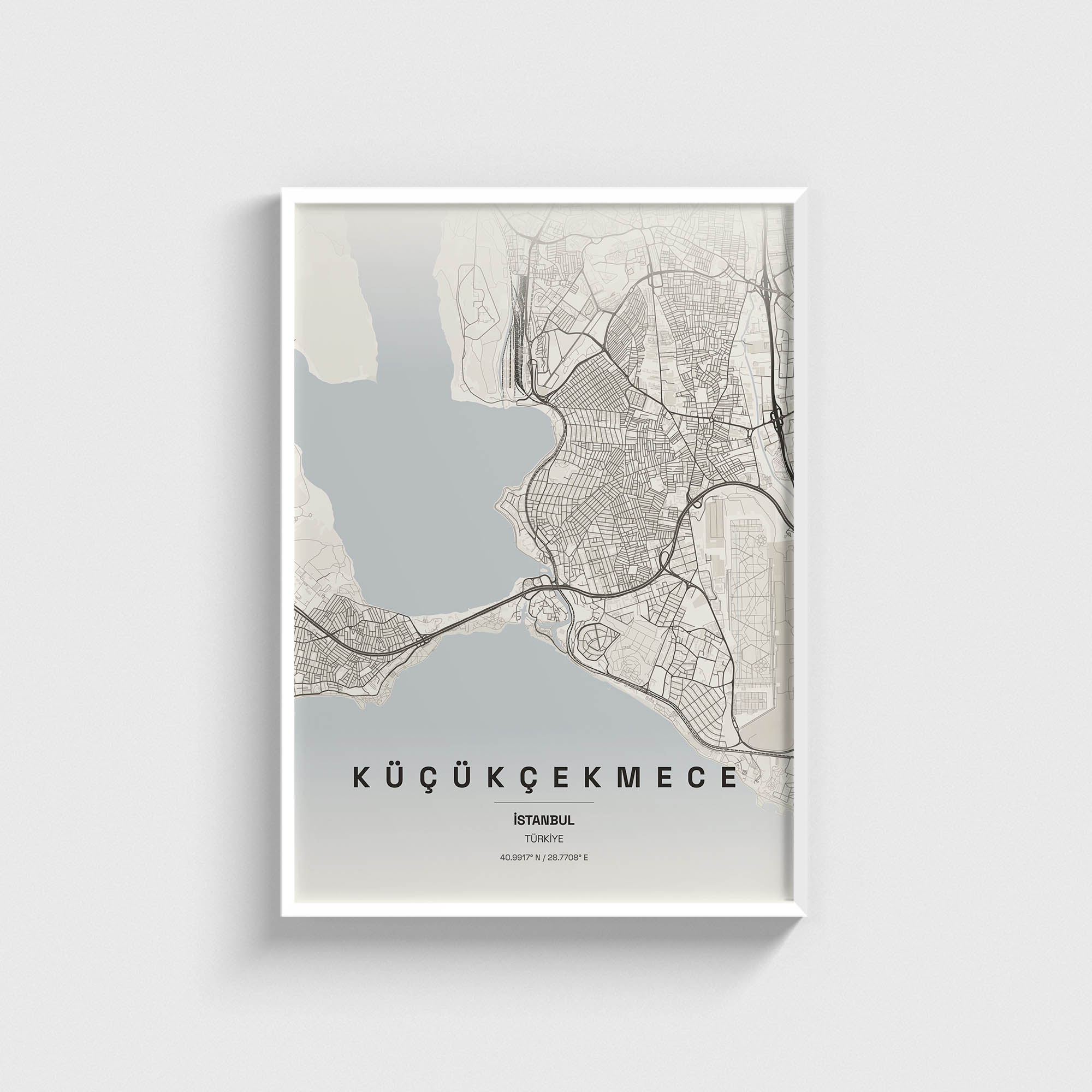 İstanbul Küçükçekmece İlçe Haritası Posteri - Görsel 2